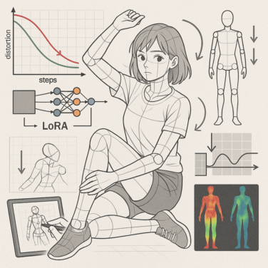 複雑な構図におけるLoRAトレーニング時の人体破綻の軽減：包括的技術分析